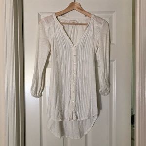 Flowy boho anthropologie tunic in ivory
